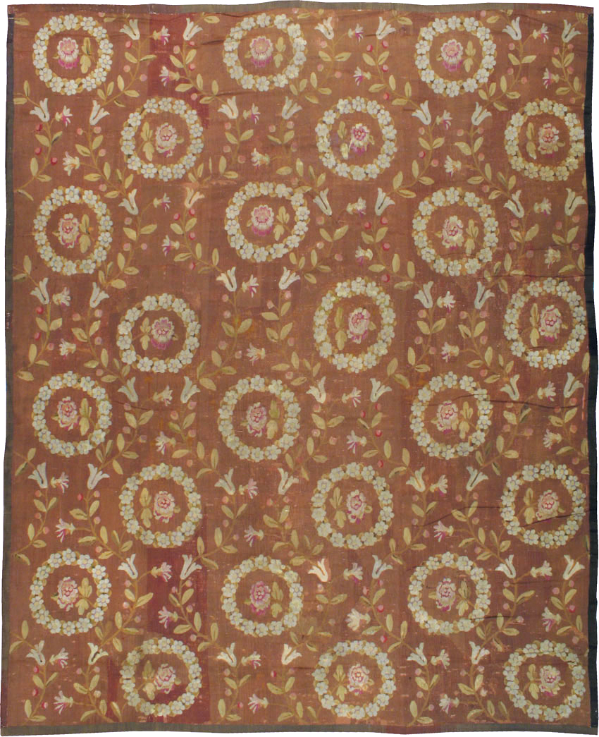 Antique French Aubusson Carpet, No.10022 - Gsblank