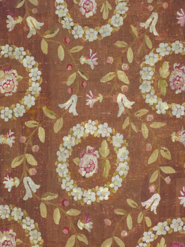 Antique French Aubusson Carpet, No.10022 - Gsblank