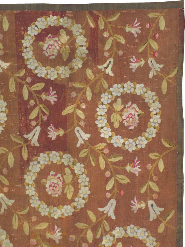 Antique French Aubusson Carpet, No.10022 - Gsblank