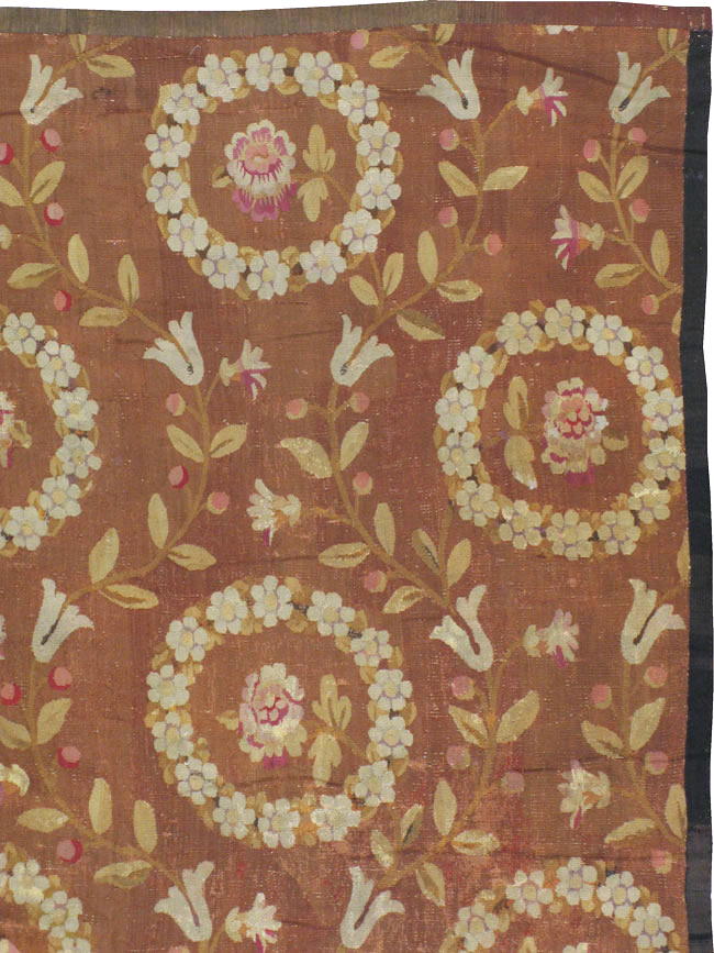 Antique French Aubusson Carpet, No.10022 - Gsblank