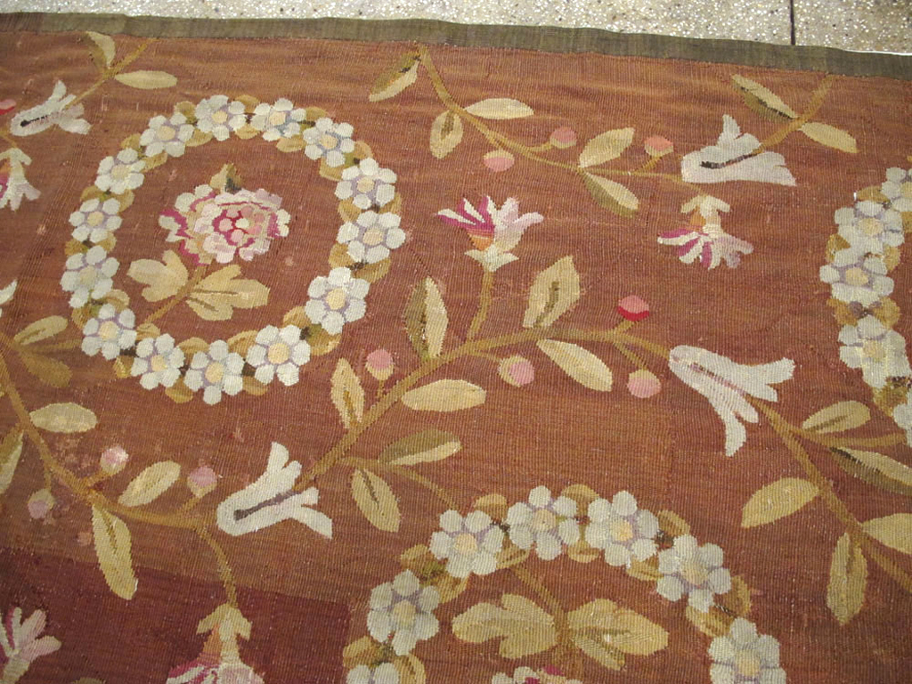 Antique French Aubusson Carpet, No.10022 - Gsblank