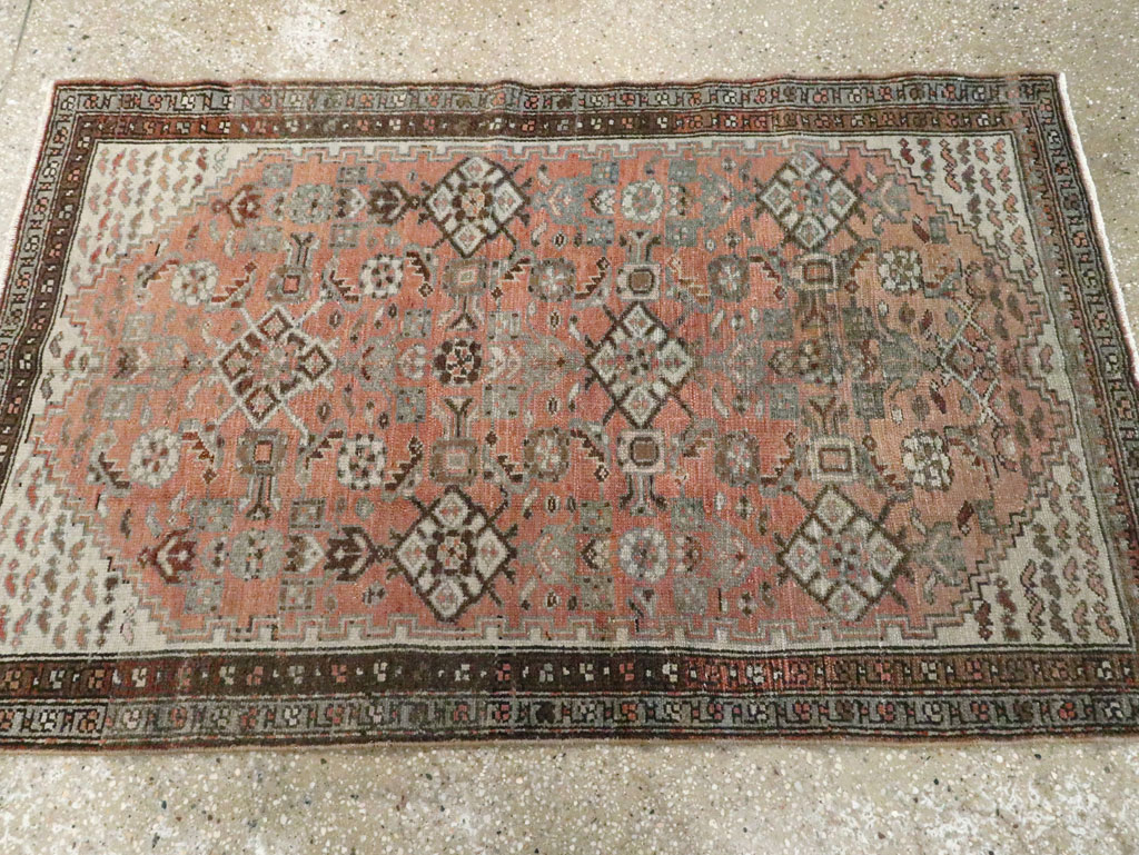 Antique Persian Malayer Throw Rug, No.10082 - Gsblank