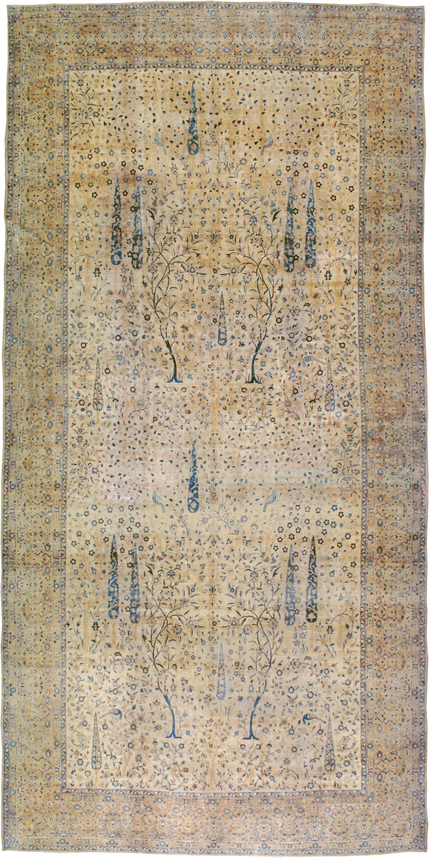 Antique Persian Lavar Kerman Carpet, No.10404 - Gsblank