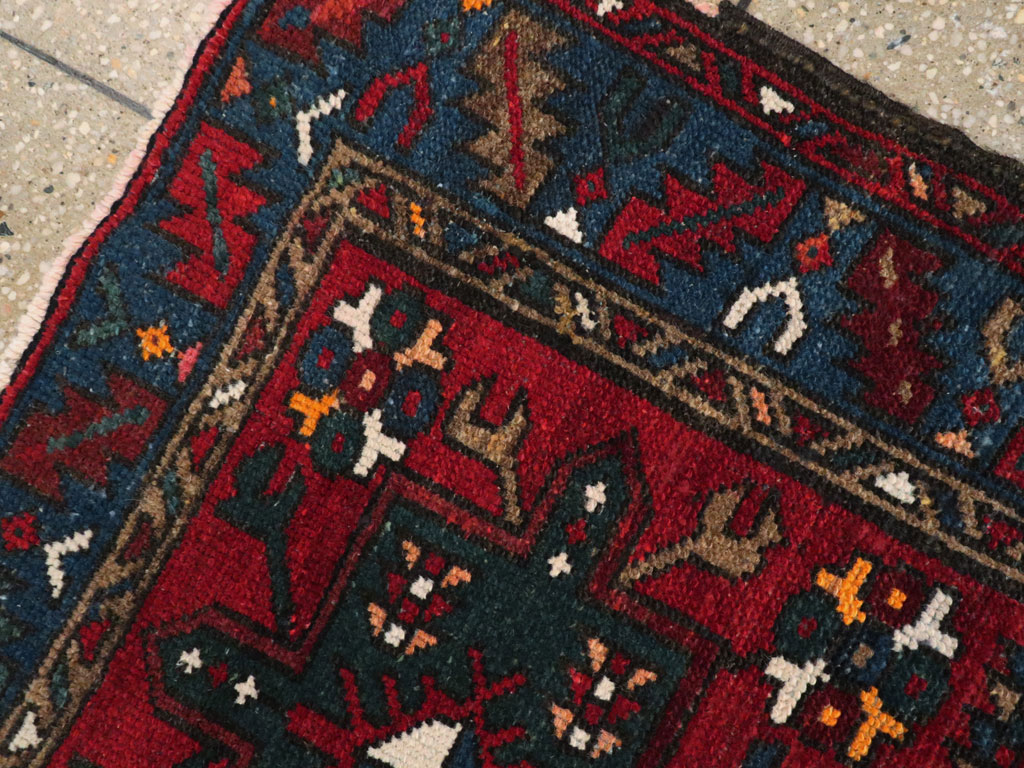 Antique Persian Karajeh Throw Rug, No.10516 - Gsblank