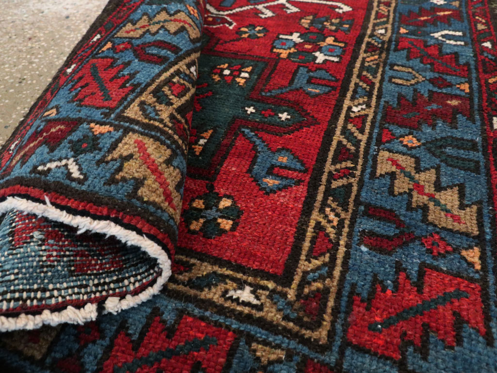 Antique Persian Karajeh Throw Rug, No.10516 - Gsblank