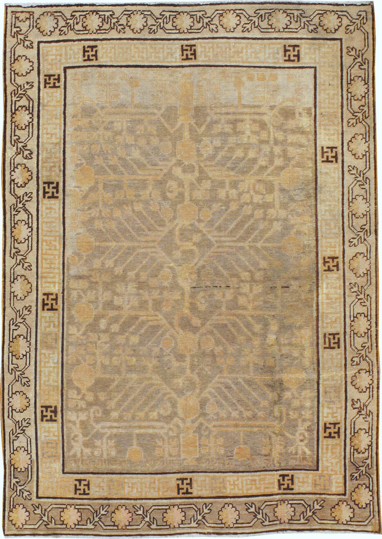Antique East Turkestan Khotan Rug, No.10586 - Gsblank