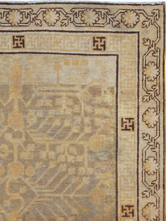 Antique East Turkestan Khotan Rug, No.10586 - Gsblank