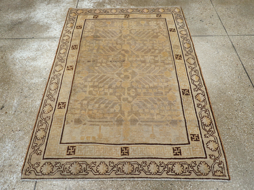 Antique East Turkestan Khotan Rug, No.10586 - Gsblank