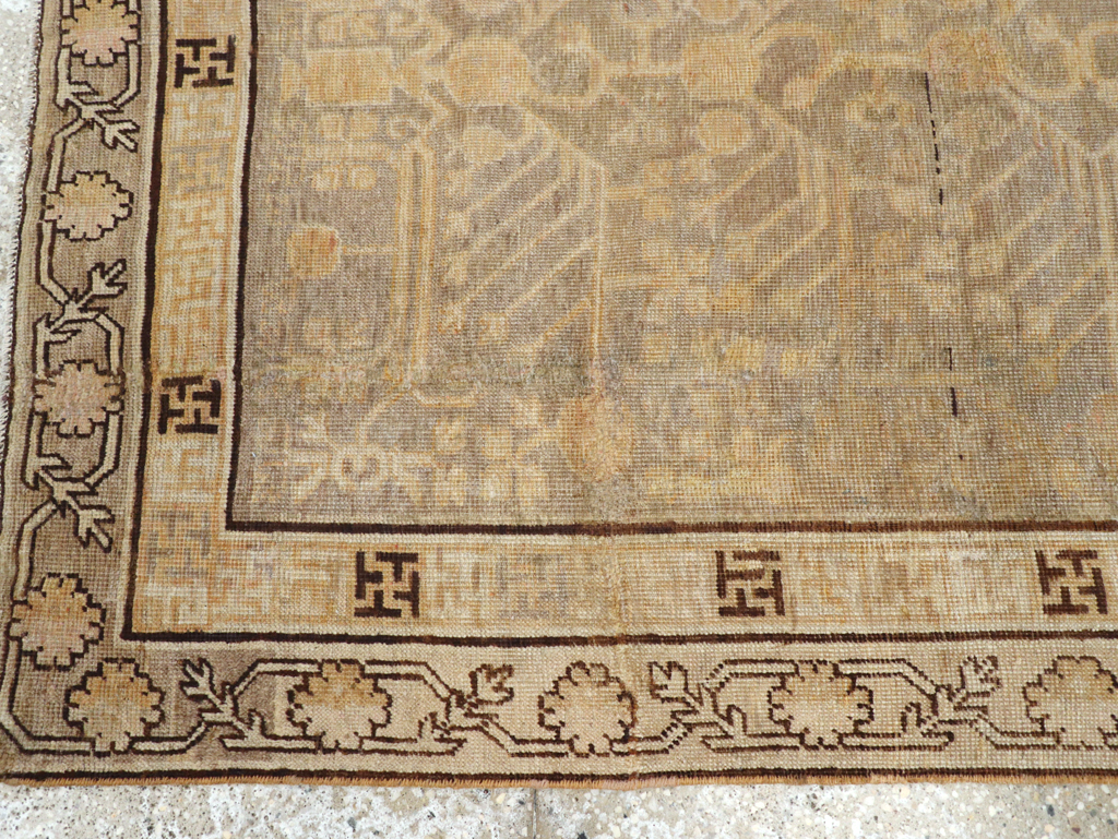 Antique East Turkestan Khotan Rug, No.10586 - Gsblank