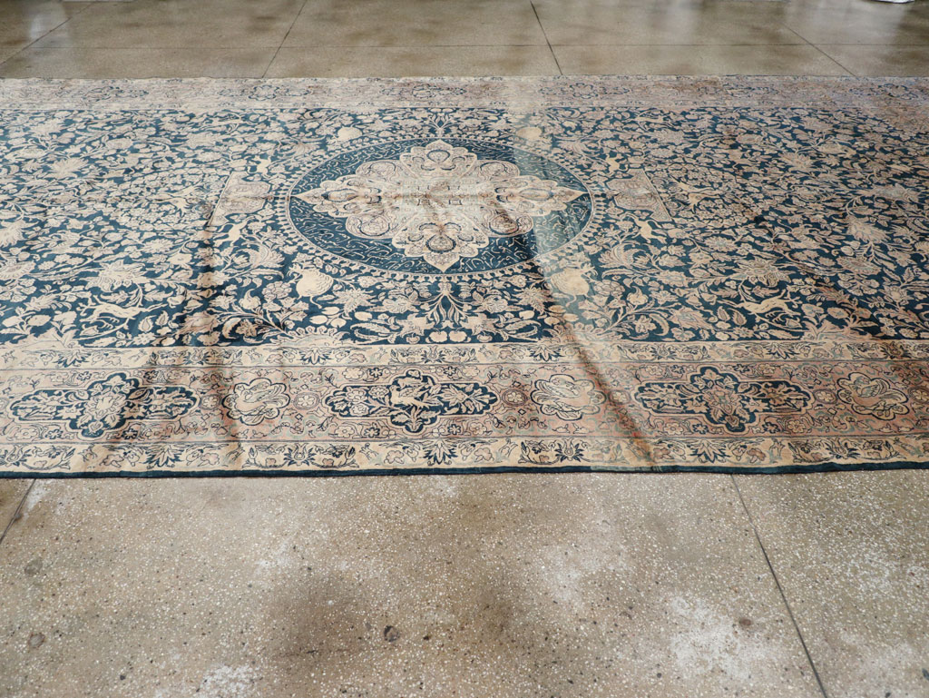 Antique Indian Kashan Carpet, No.10600 - Gsblank