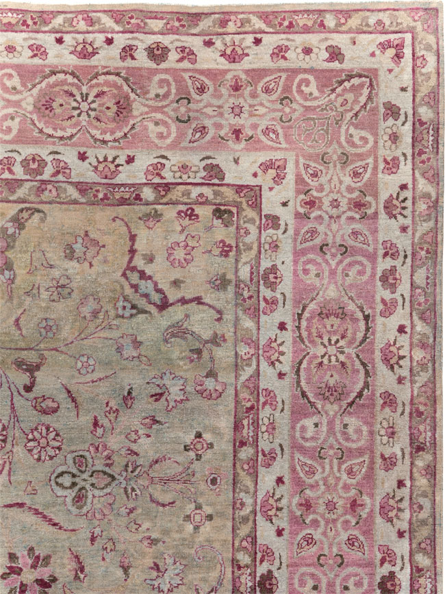 Antique Persian Lavar Kerman Carpet, No.10636 - Gsblank