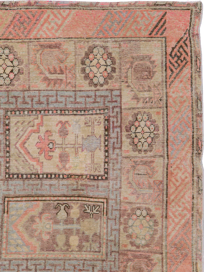 Antique East Turkestan Khotan Gallery Carpet, No.10772 - Gsblank