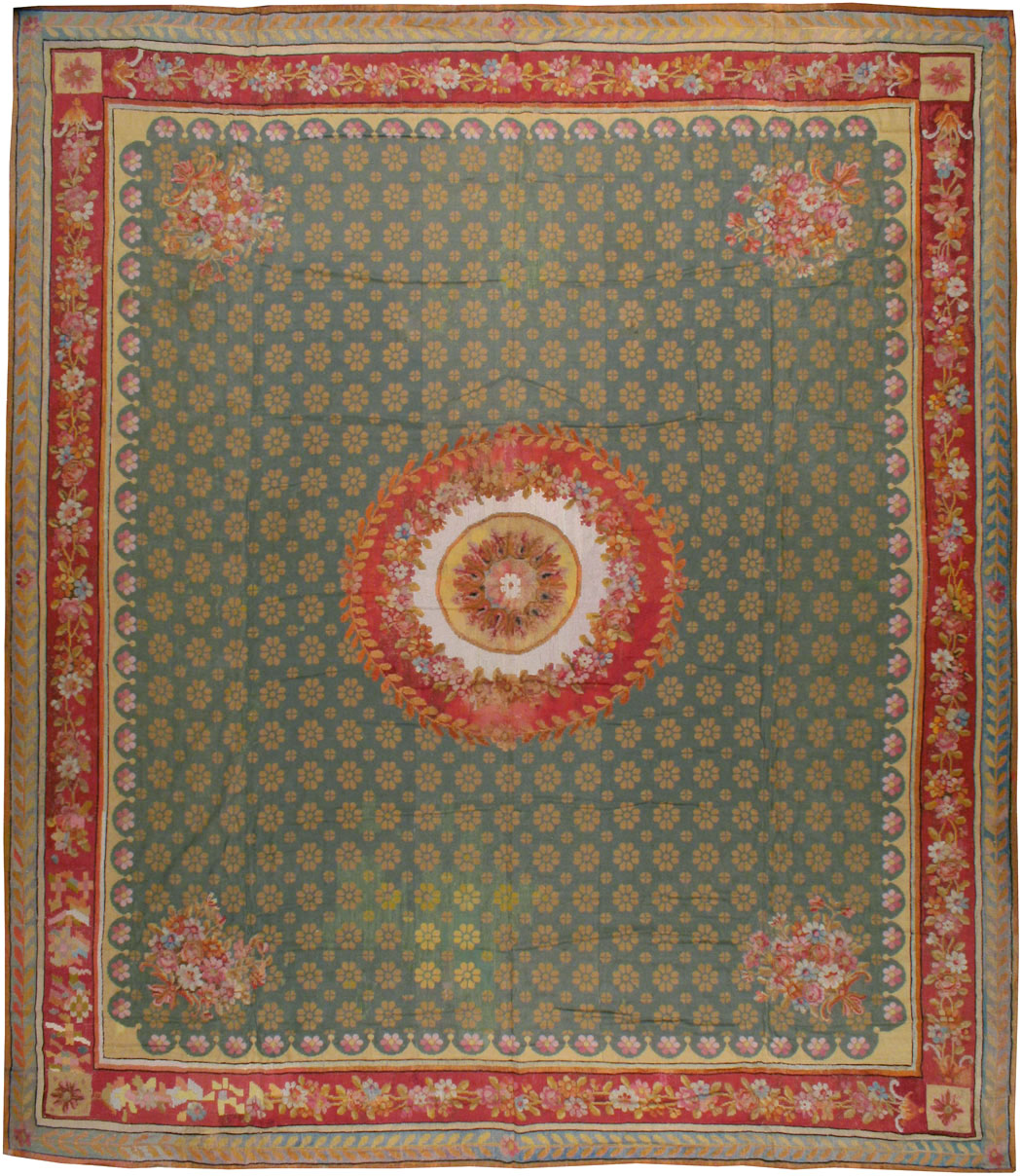 Antique English Needlepoint Carpet, No.10787 - Gsblank