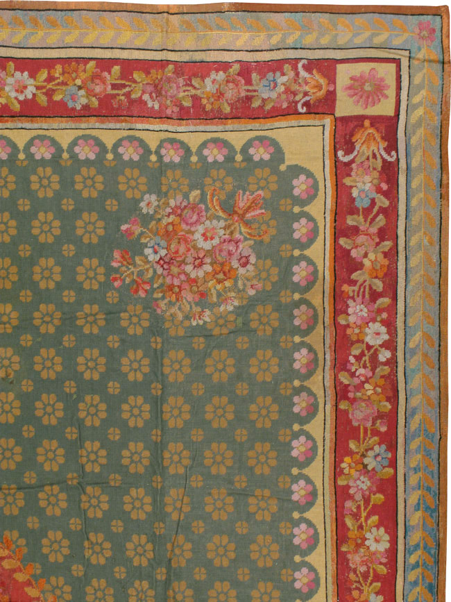 Antique English Needlepoint Carpet, No.10787 - Gsblank