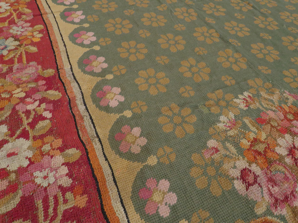 Antique English Needlepoint Carpet, No.10787 - Gsblank