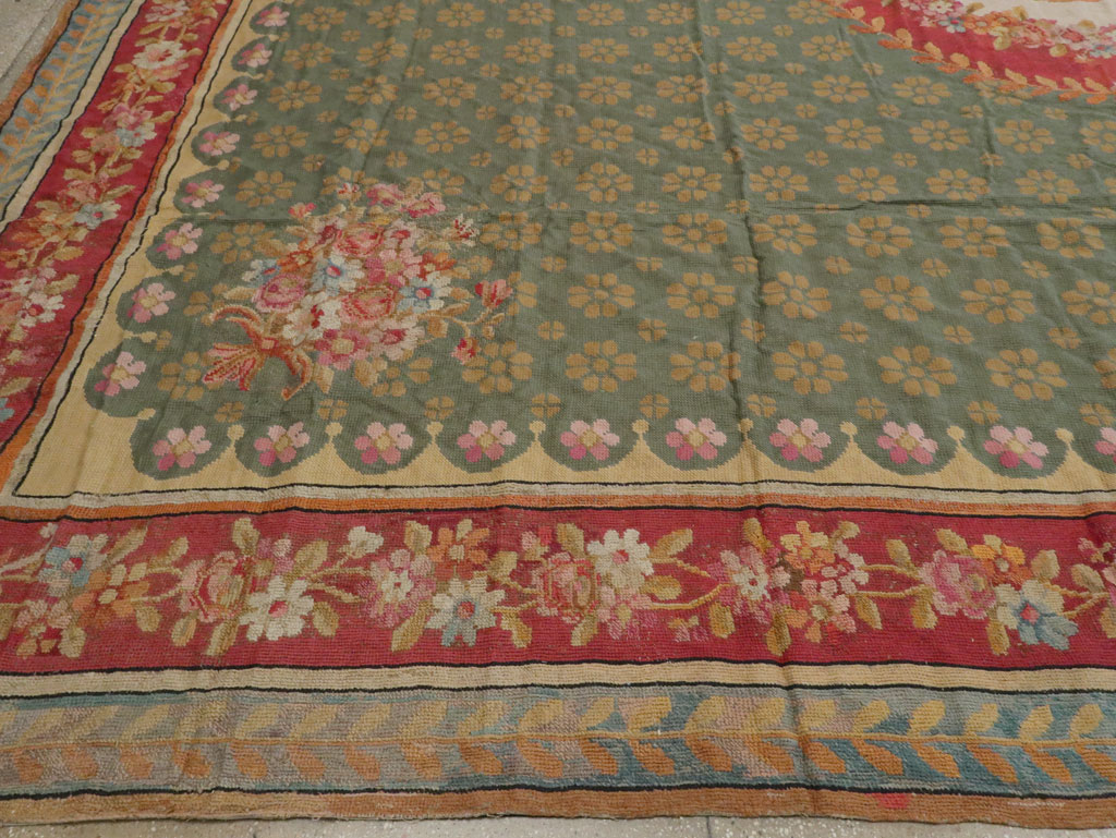 Antique English Needlepoint Carpet, No.10787 - Gsblank