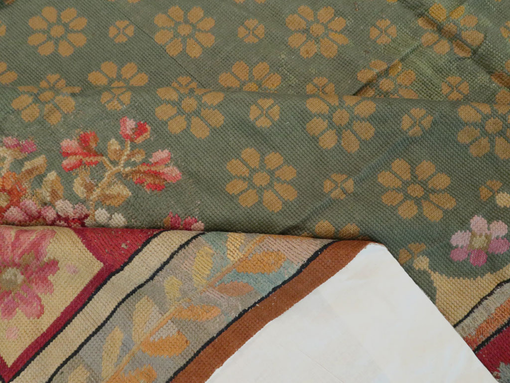 Antique English Needlepoint Carpet, No.10787 - Gsblank