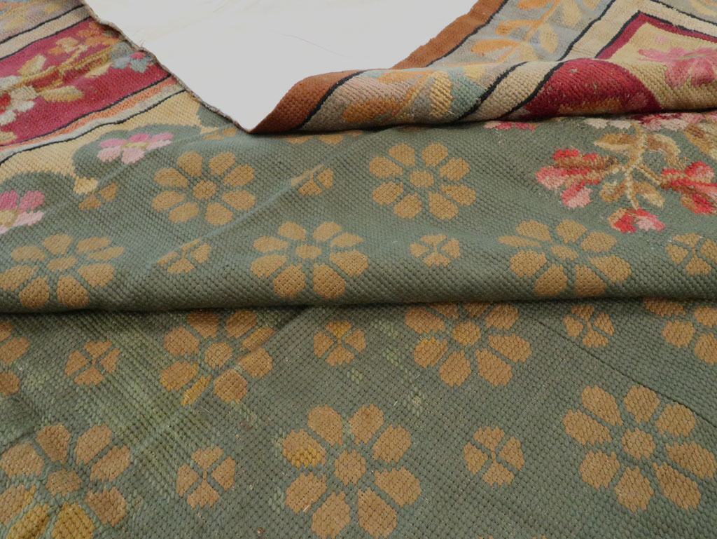 Antique English Needlepoint Carpet, No.10787 - Gsblank