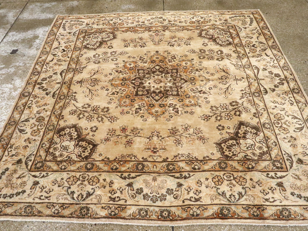 Antique Persian Tabriz Square Carpet, No.10795 - Gsblank