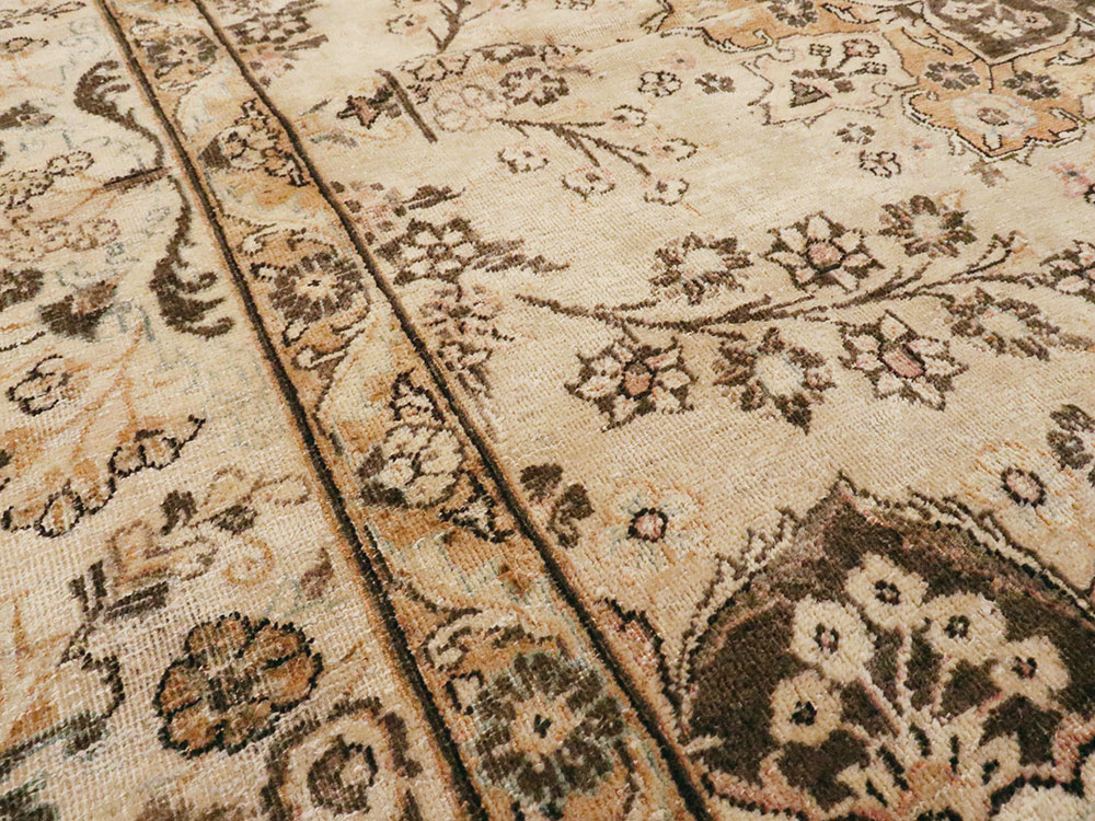 Antique Persian Tabriz Square Carpet, No.10795 - Gsblank