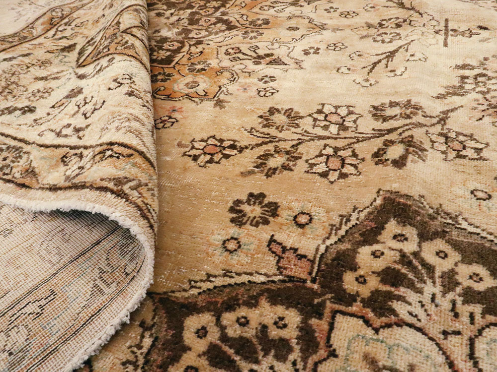 Antique Persian Tabriz Square Carpet, No.10795 - Gsblank