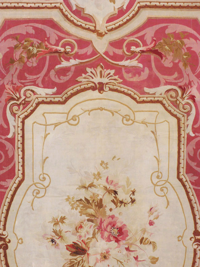 Antique French Aubusson Carpet, No.10969 - Gsblank