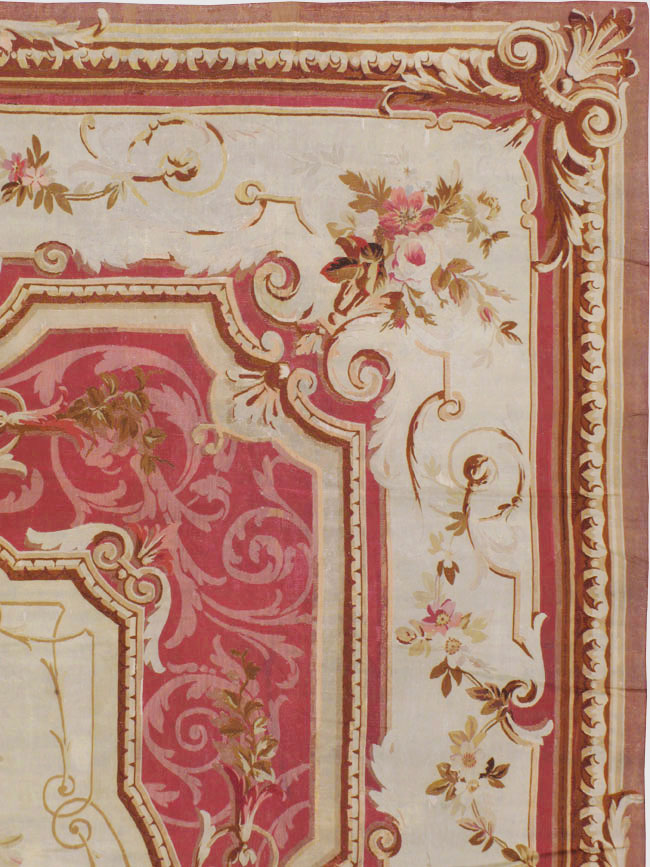 Antique French Aubusson Carpet, No.10969 - Gsblank