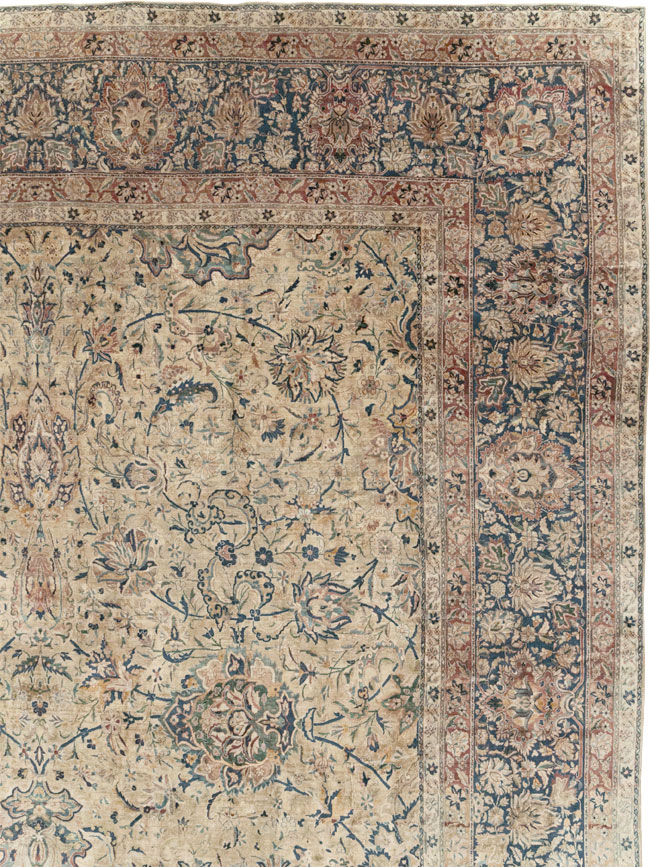Antique Persian Lavar Kerman Oversize Carpet, No.11001 - Gsblank