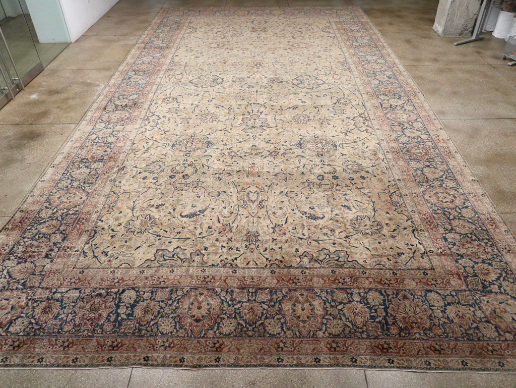 Antique Persian Lavar Kerman Oversize Carpet, No.11001 - Gsblank