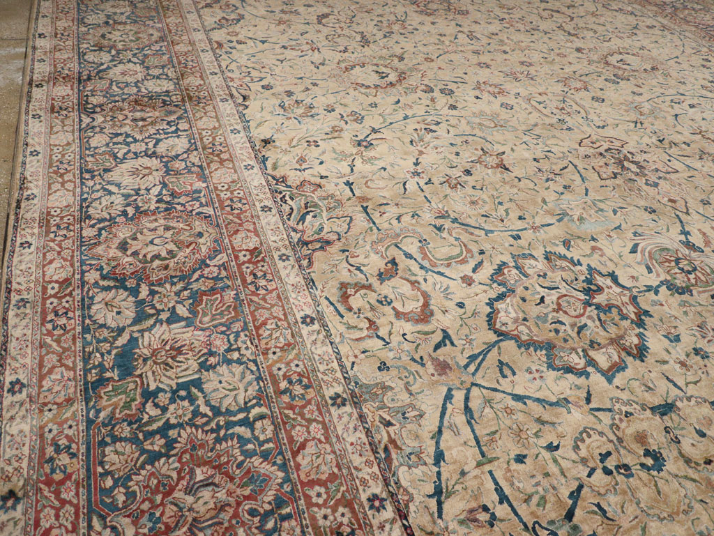 Antique Persian Lavar Kerman Oversize Carpet, No.11001 - Gsblank