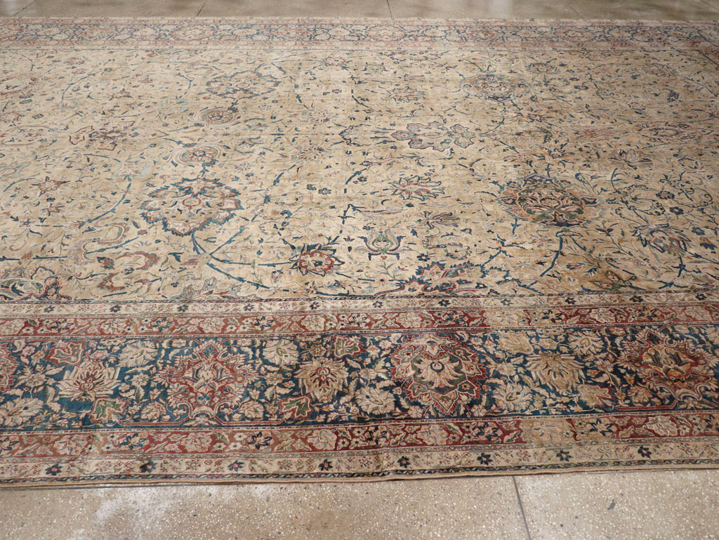 Antique Persian Lavar Kerman Oversize Carpet, No.11001 - Gsblank
