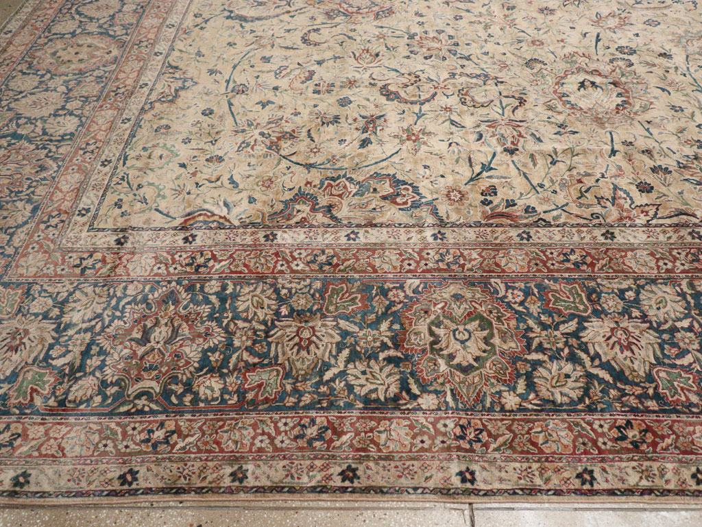 Antique Persian Lavar Kerman Oversize Carpet, No.11001 - Gsblank