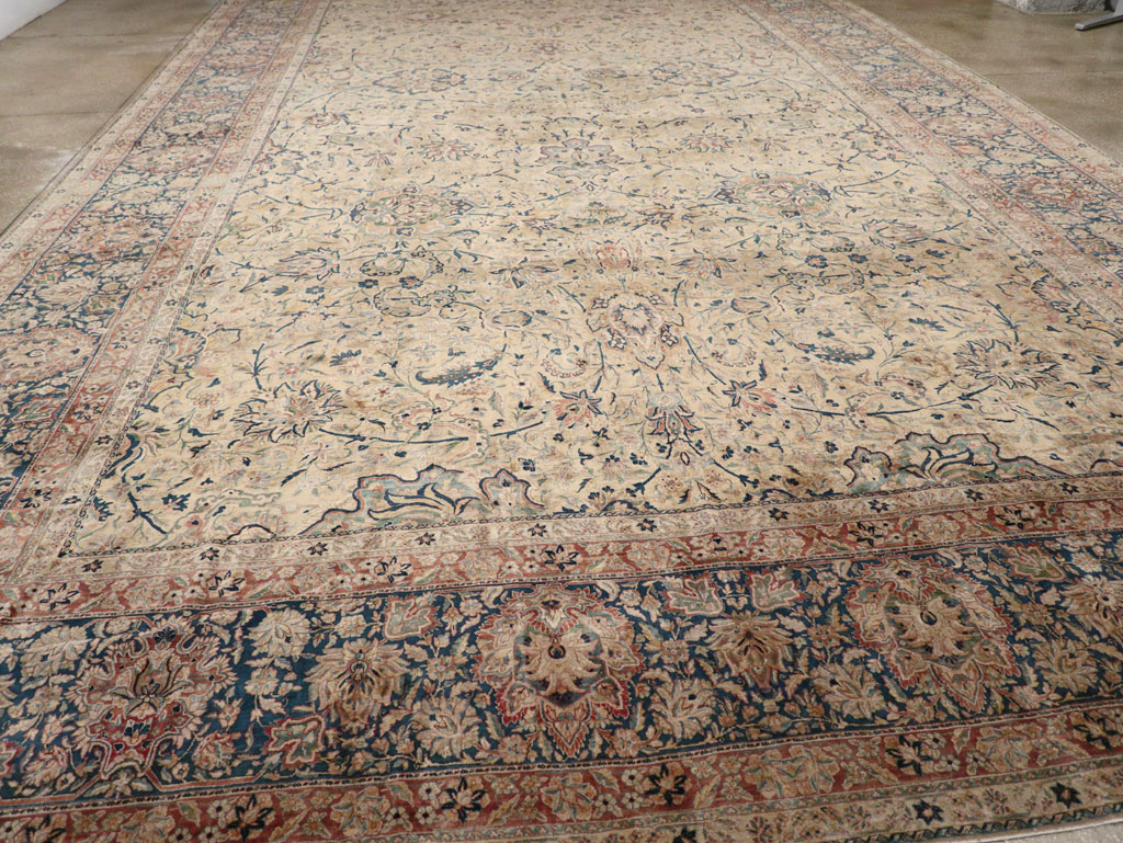 Antique Persian Lavar Kerman Oversize Carpet, No.11001 - Gsblank