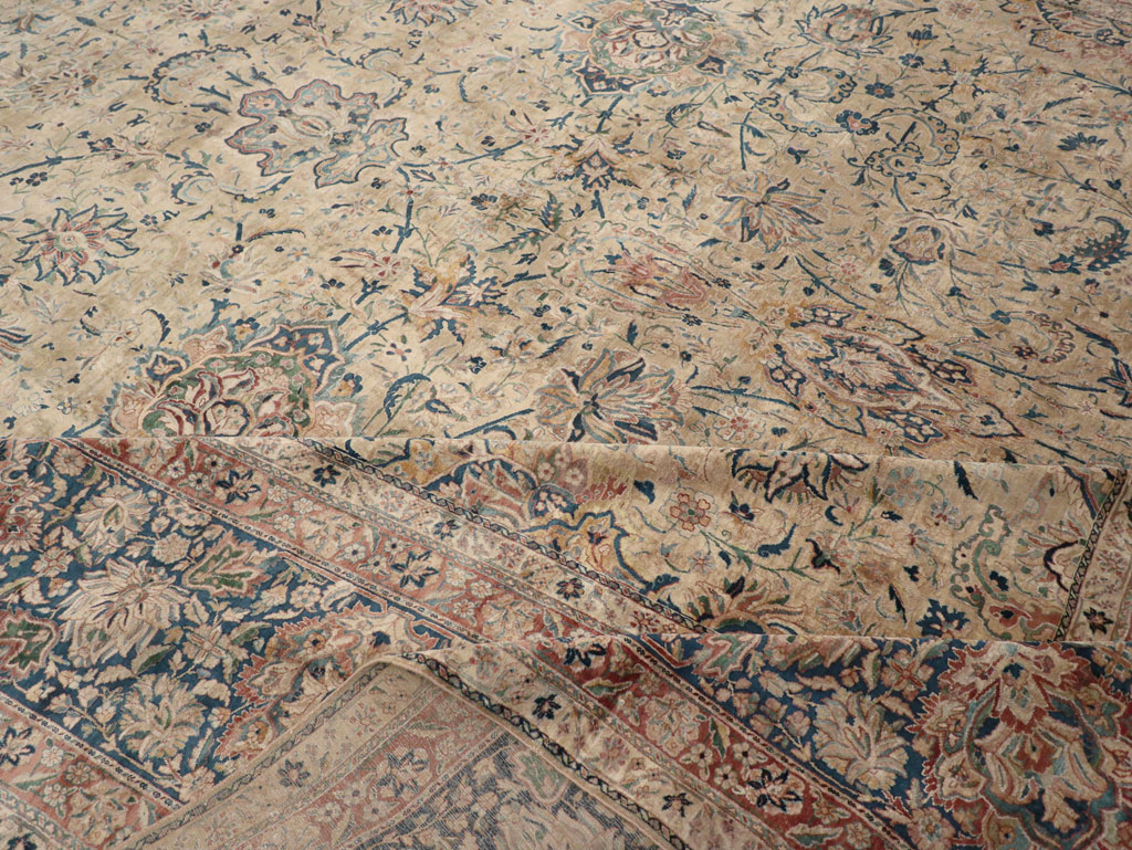 Antique Persian Lavar Kerman Oversize Carpet, No.11001 - Gsblank