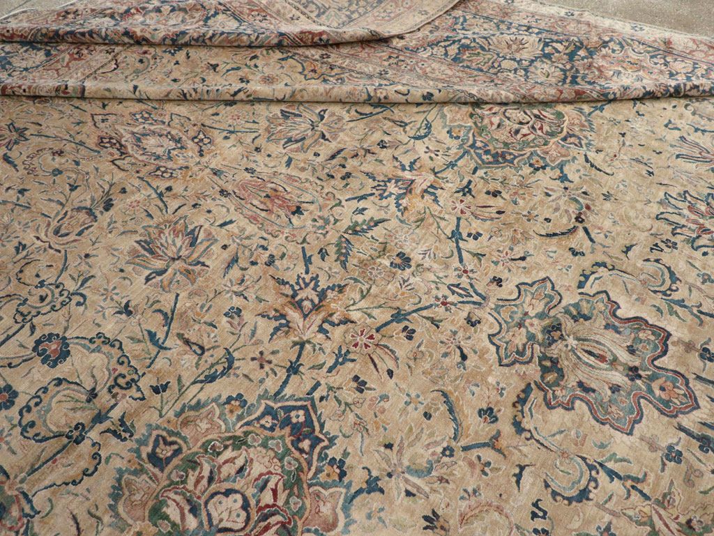 Antique Persian Lavar Kerman Oversize Carpet, No.11001 - Gsblank