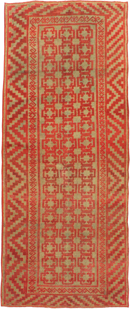 Vintage East Turkestan Kirghiz Gallery Carpet, No.11038 - Gsblank