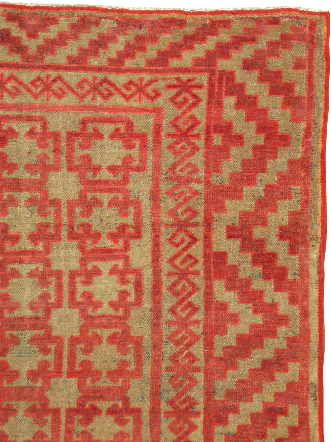 Vintage East Turkestan Kirghiz Gallery Carpet, No.11038 - Gsblank