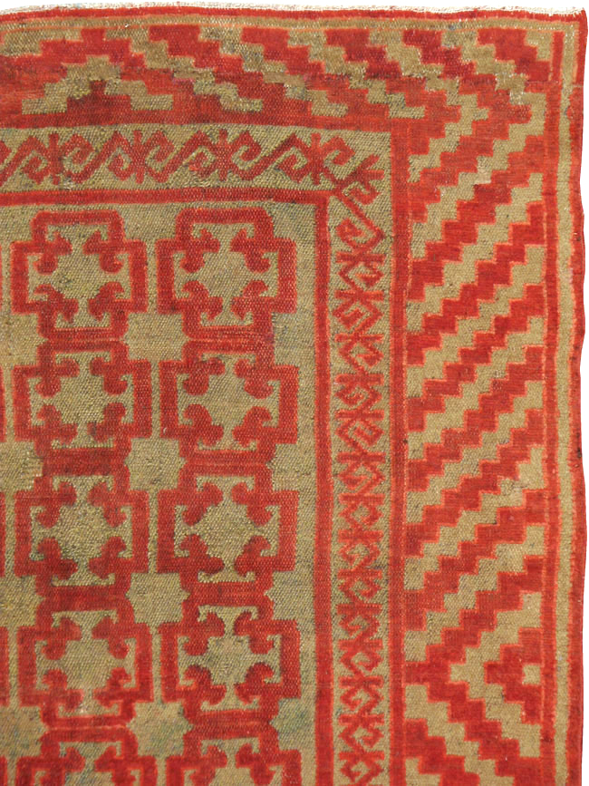 Vintage East Turkestan Kirghiz Gallery Carpet, No.11038 - Gsblank