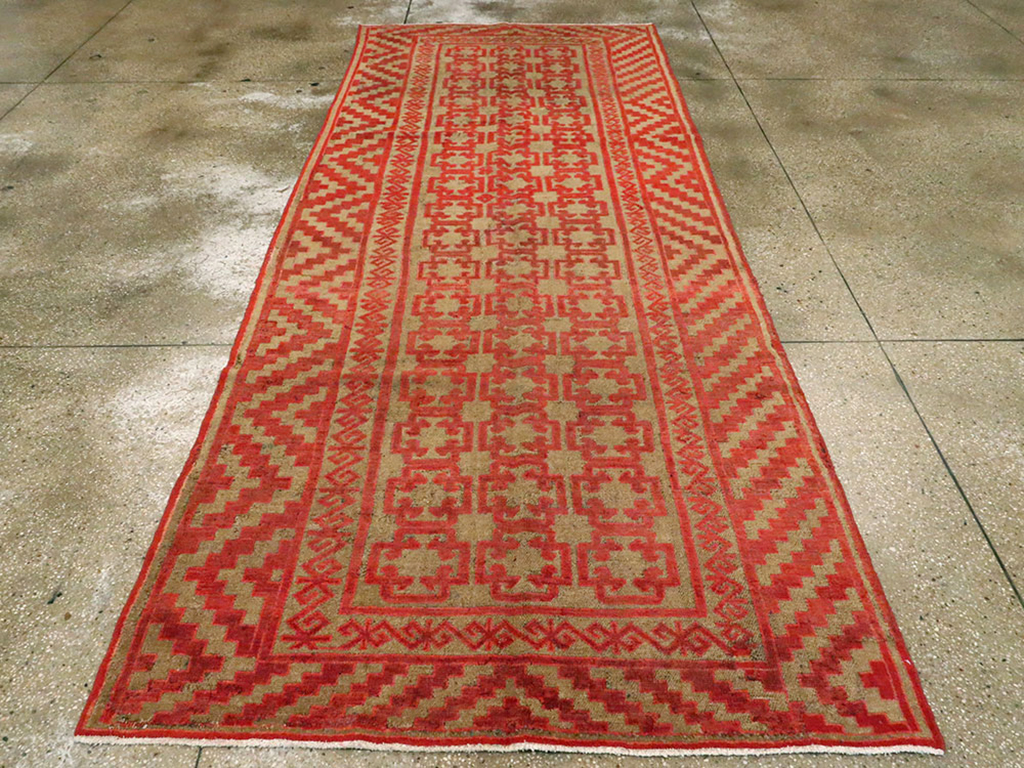 Vintage East Turkestan Kirghiz Gallery Carpet, No.11038 - Gsblank