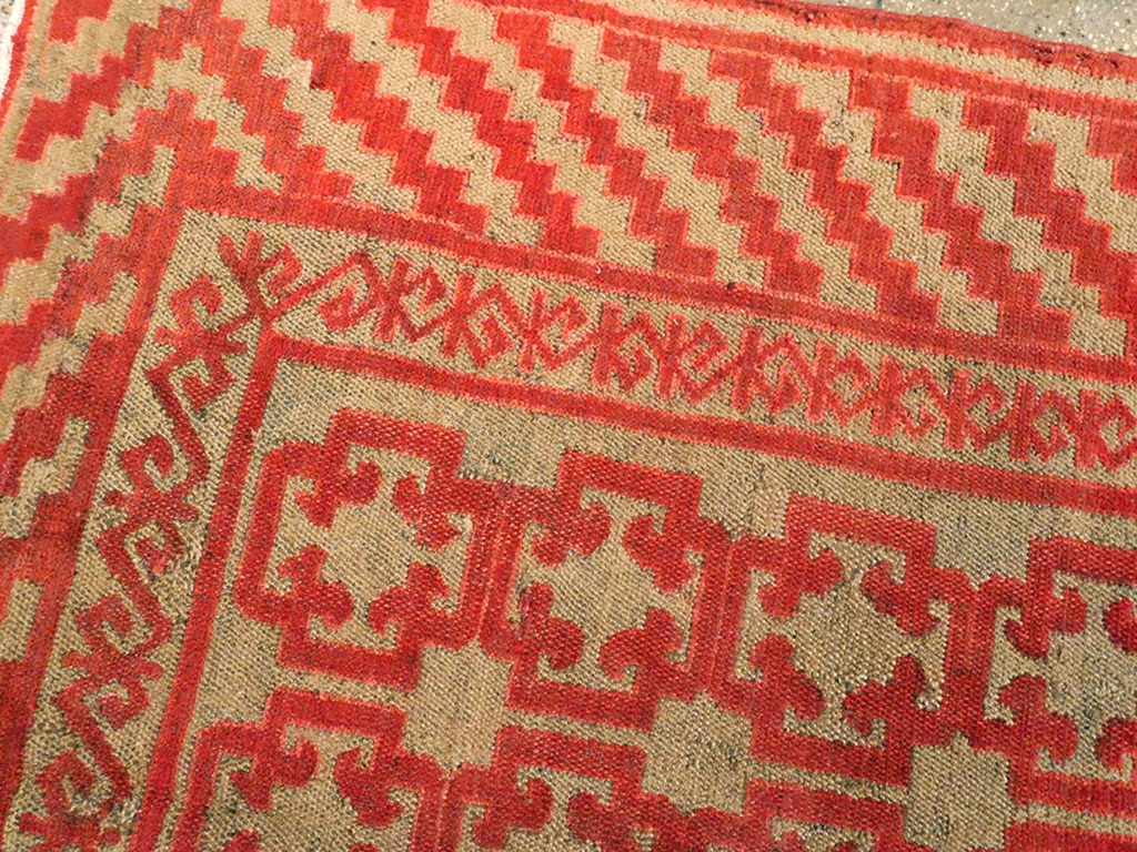 Vintage East Turkestan Kirghiz Gallery Carpet, No.11038 - Gsblank