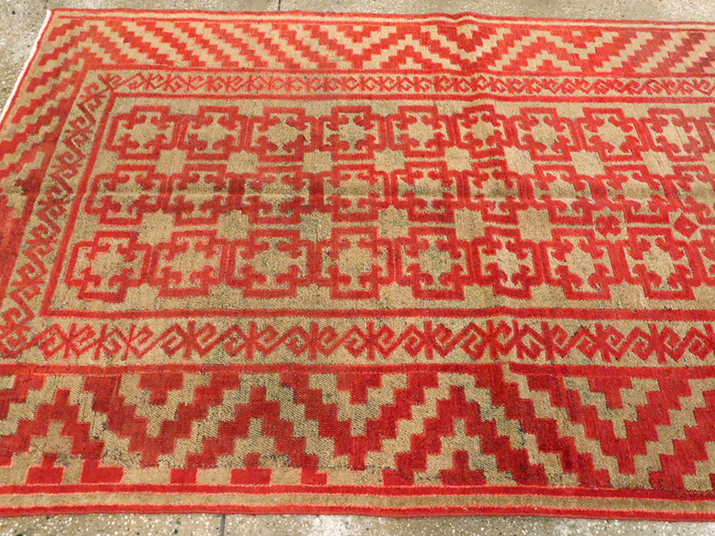 Vintage East Turkestan Kirghiz Gallery Carpet, No.11038 - Gsblank