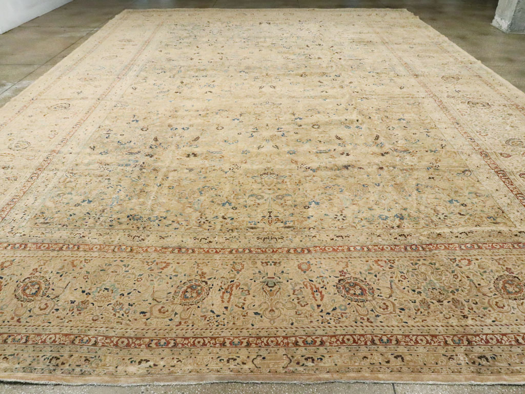 Antique Persian Mashad Oversize Carpet, No.11313 - Gsblank