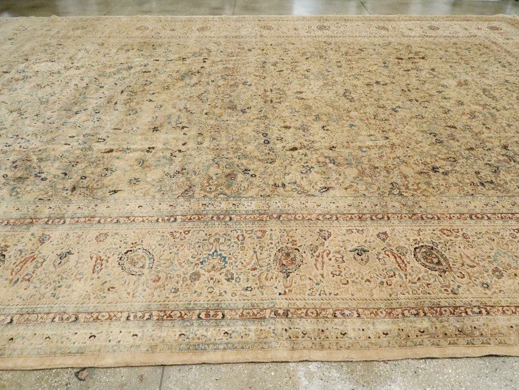 Antique Persian Mashad Oversize Carpet, No.11313 - Gsblank