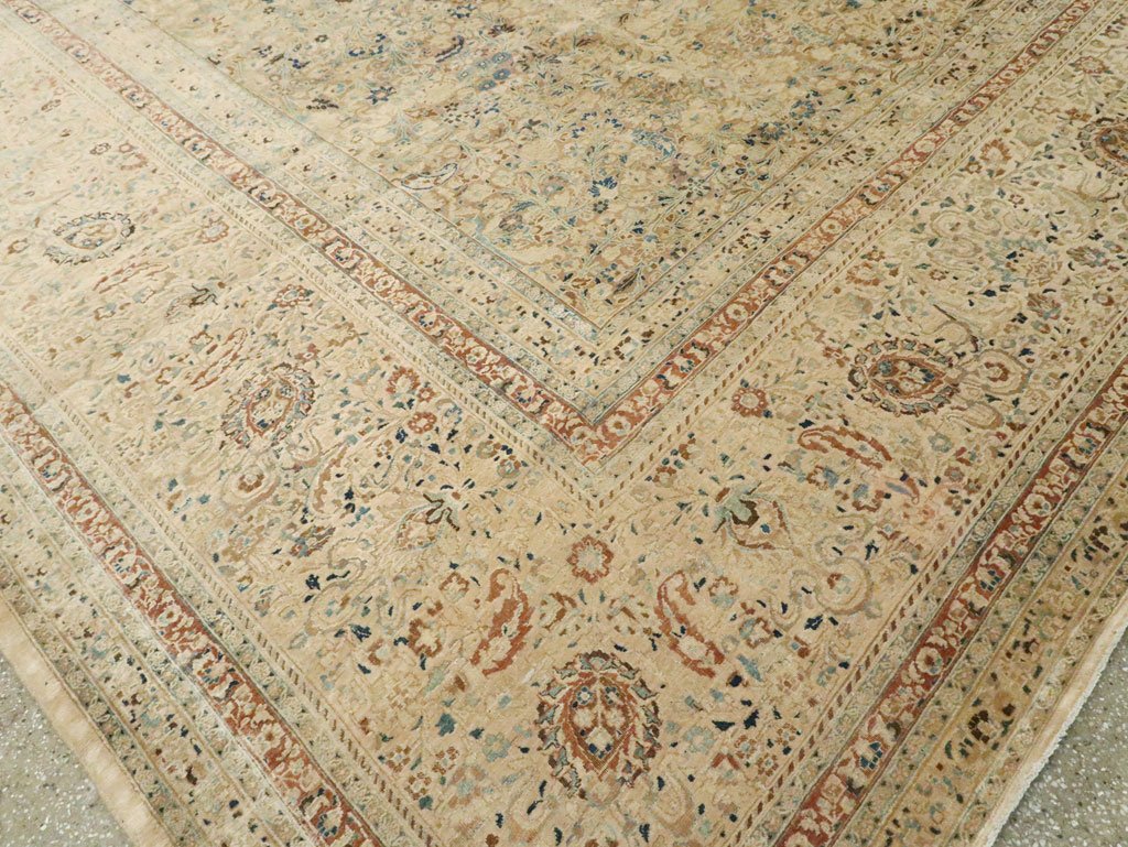 Antique Persian Mashad Oversize Carpet, No.11313 - Gsblank