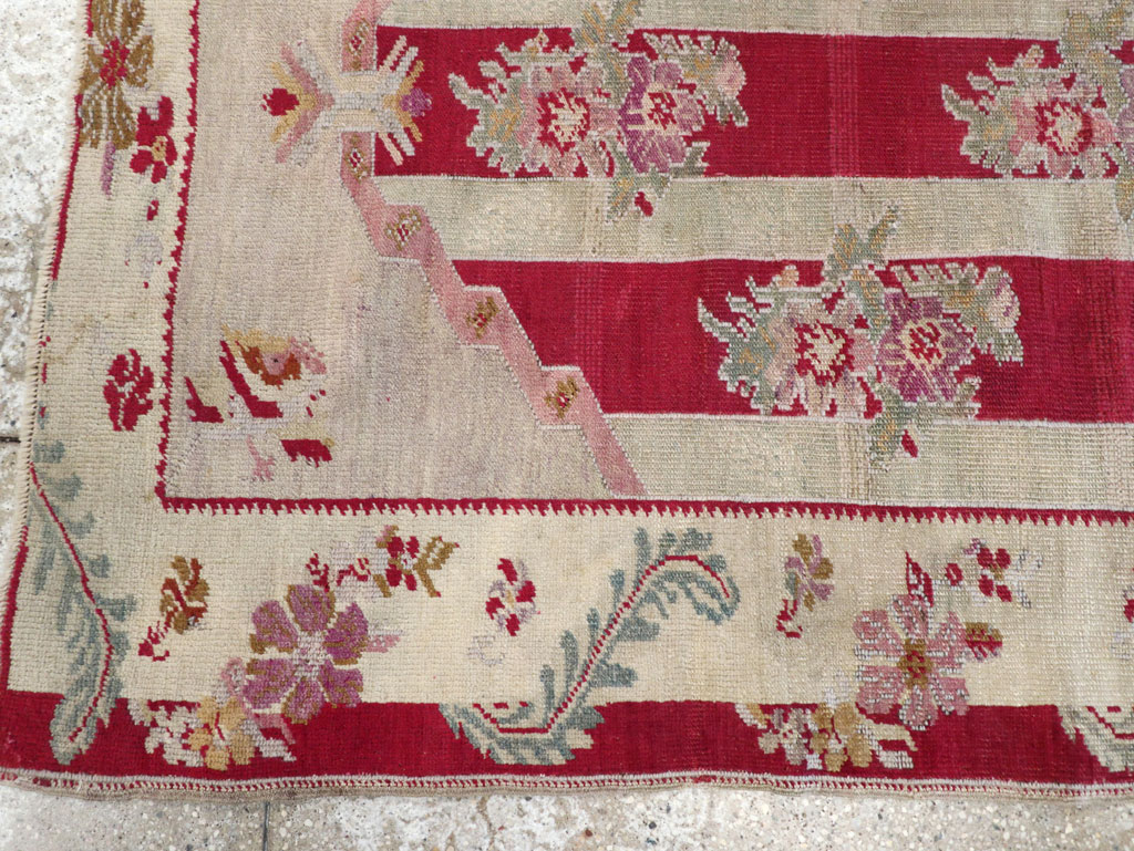 Antique Turkish Ghiordes Throw Rug, No.11327 - Gsblank