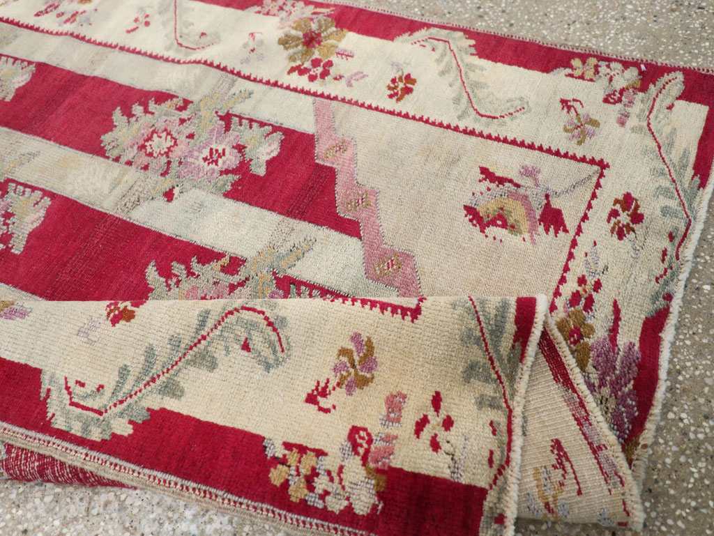Antique Turkish Ghiordes Throw Rug, No.11327 - Gsblank