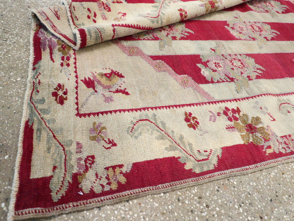 Antique Turkish Ghiordes Throw Rug, No.11327 - Gsblank