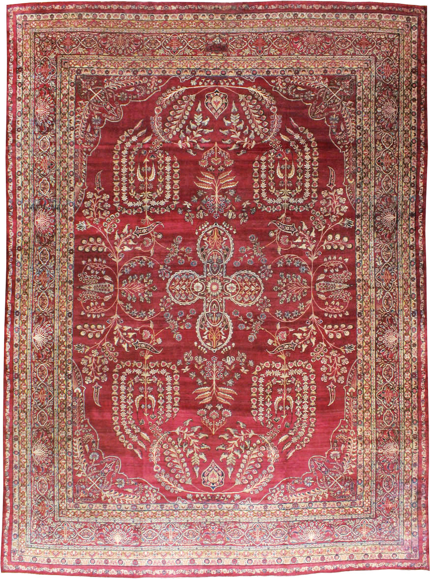 Antique Persian Lavar Kerman Carpet, No.11385 - Gsblank