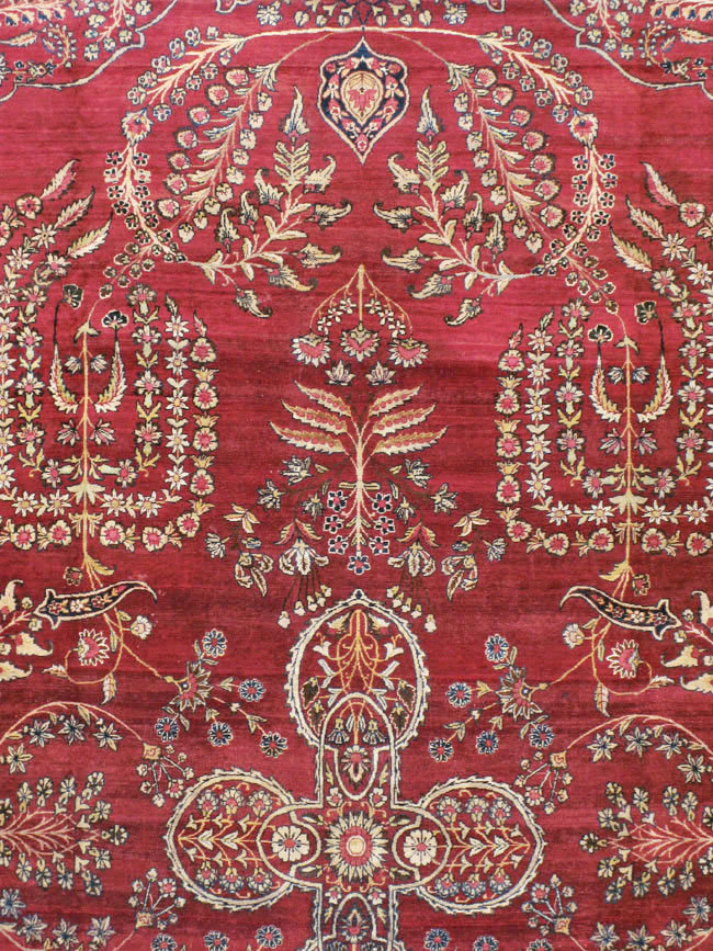 Antique Persian Lavar Kerman Carpet, No.11385 - Gsblank