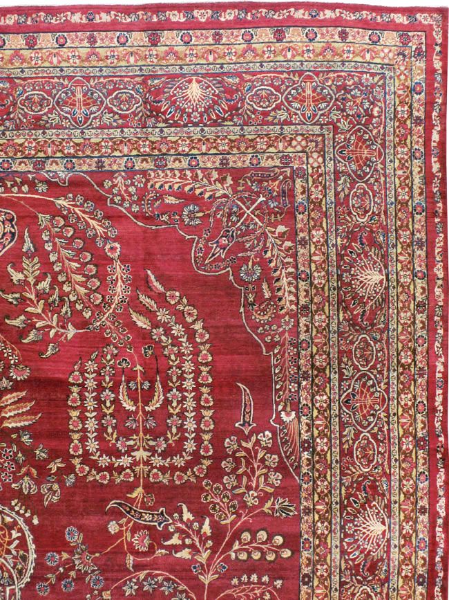 Antique Persian Lavar Kerman Carpet, No.11385 - Gsblank
